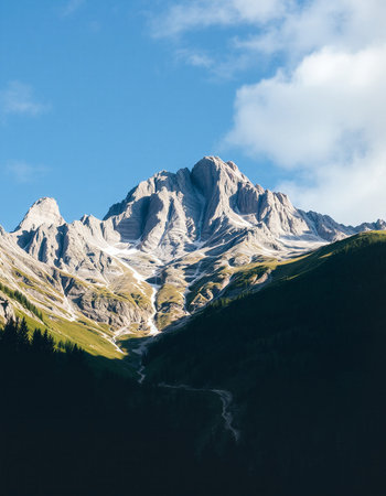 View of the Dolomites mountains, Cortina D Ampezzo, Italyの写真素材