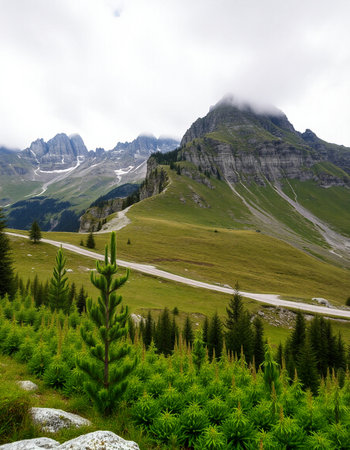 View of the Alps from the Passo Giauの写真素材