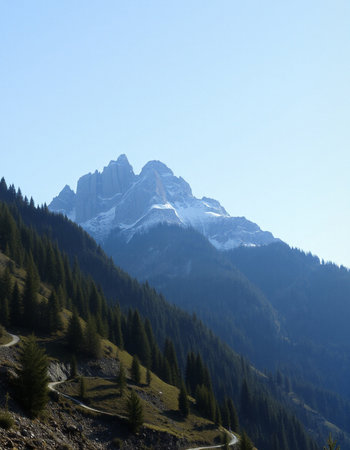 Mountain landscape in the Dolomites in South Tyrol, Italyの写真素材