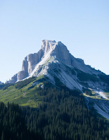 The Dolomites in South Tyrol, Italy. The Dolomites are the highest mountain range in Europe.の写真素材