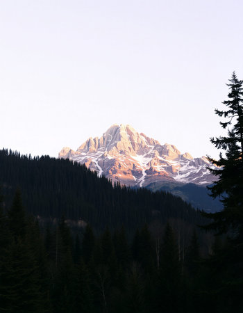 Mountain landscape in Dolomites, Italy. Sunrise over the mountains.