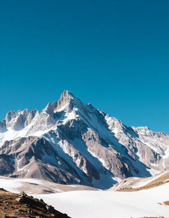 Mountain landscape in Cordillera Huayhuash, Peru, South Americaの写真素材
