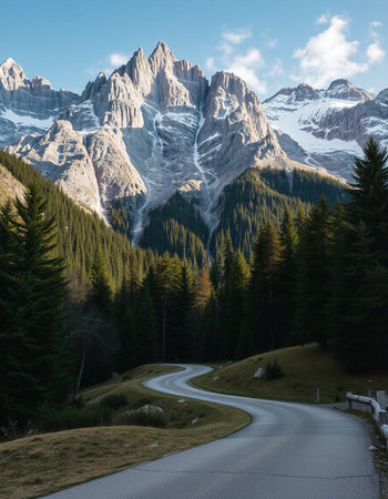 The Dolomites in South Tyrol (Italy) in summerの写真素材