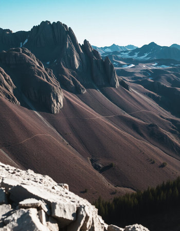 Mountains in the Cordillera Blanca National Park, Peruの写真素材