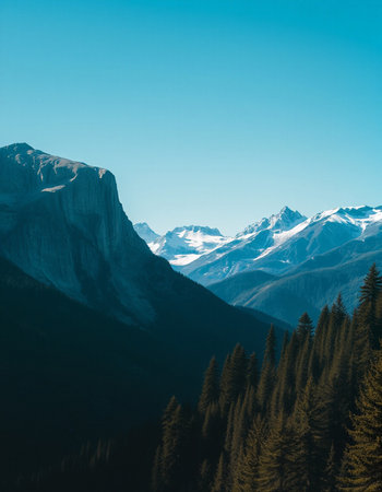 mountain peak in cloudsの写真素材