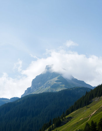 Mountain landscape in the Dolomites, South Tyrol, Italy