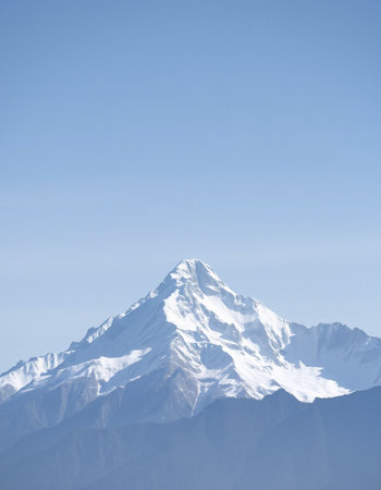 Mt. Dhaulagiri, the highest mountain in Nepalの写真素材