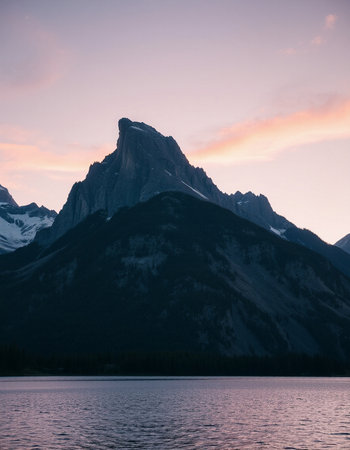 Sunrise at Lake Louise, Banff National Park, Alberta, Canadaの写真素材