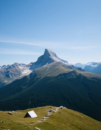 Mountains and clouds in the Canadian Rockies, Alberta, Canada.の写真素材