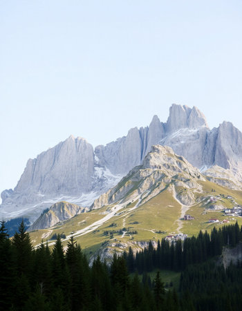 Mountains in the Dolomites, South Tyrol, Italyの写真素材