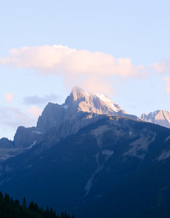 Mountain landscape. View from the top of the mountain.