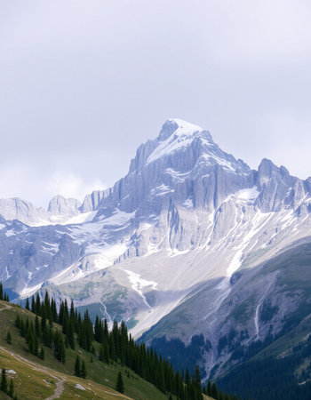Mountains in the Dolomites, Italy. The Italian Alps.の写真素材