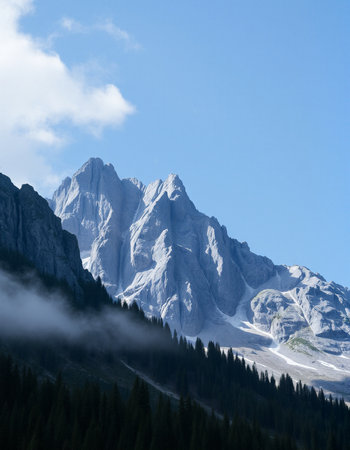 mountain landscape in the italian dolomites in summerの写真素材