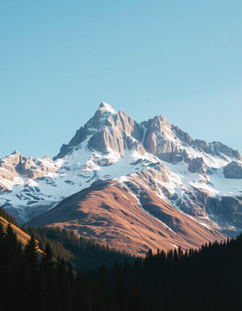 Beautiful mountain landscape at sunset