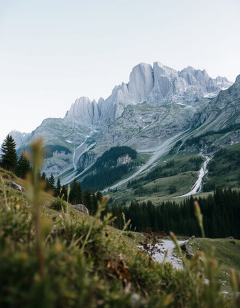 Mountain landscape in Dolomites, South Tyrol, Italy