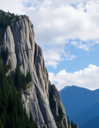 Mountains in Yosemite National Park, California, United States of Americaの写真素材