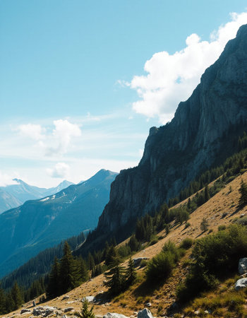 Mountains of the Canadian Rockies in summer. Alberta, Canada.