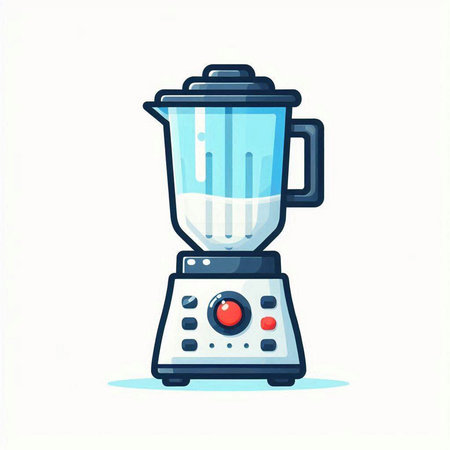 Blender for smoothies. Vector illustration in flat cartoon style.のイラスト素材