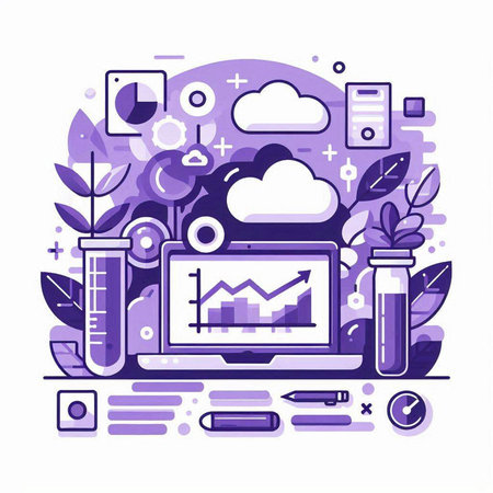 Concept of cloud computing. Modern flat design style. Vector illustrationのイラスト素材