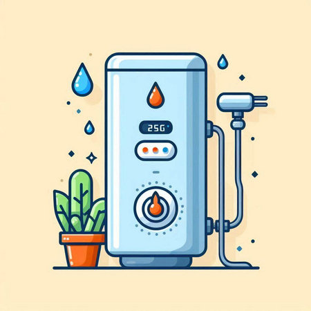 Water cooler. Vector illustration in a flat style on a light background.のイラスト素材