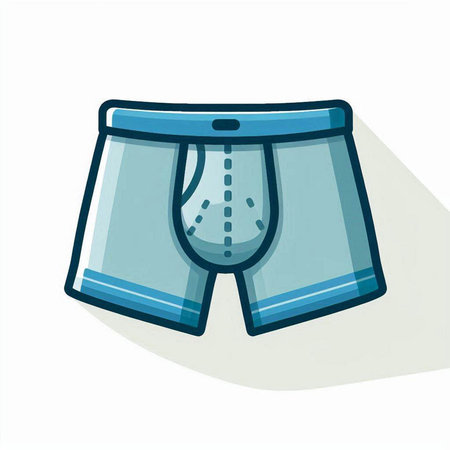 Men's Underpants Icon. Flat Design. Vector Illustration.のイラスト素材