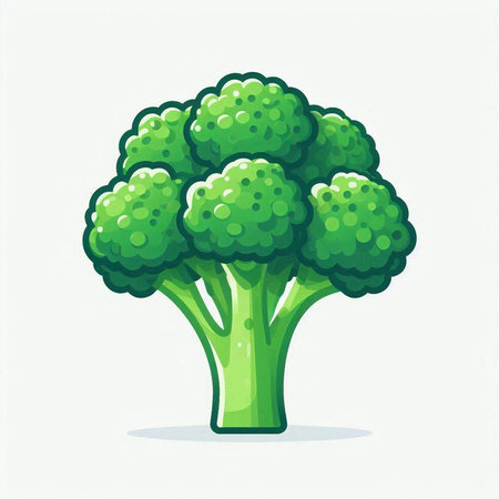 Broccoli vector illustration. Isolated on white background. Vector illustration.のイラスト素材