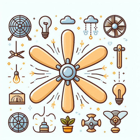 Flower icon set in flat line style. Vector illustration on white background.のイラスト素材