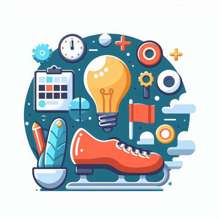 Flat design modern vector illustration concept of creative thinking, inspiration, brainstorming, business strategy, brainstorming.のイラスト素材