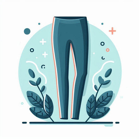 Trousers, leggings. Vector illustration in flat styleのイラスト素材