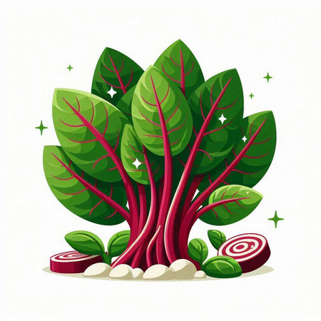 Beetroot vector illustration, fresh beetroot vegetable isolated on white background.のイラスト素材