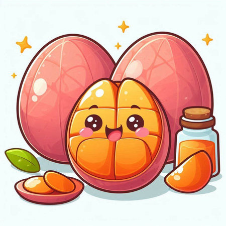 Easter egg character with cute face. Vector illustration of cartoon character.のイラスト素材