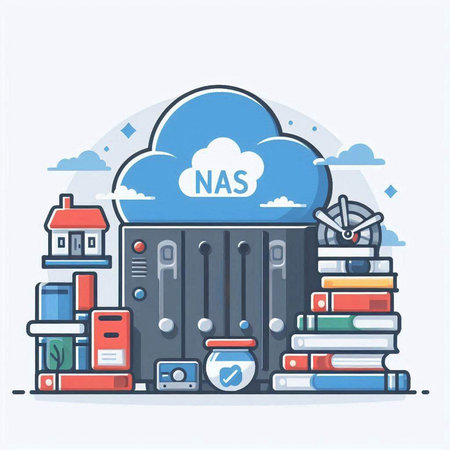 Cloud storage concept. Vector illustration in thin line style. Cloud computing conceptのイラスト素材