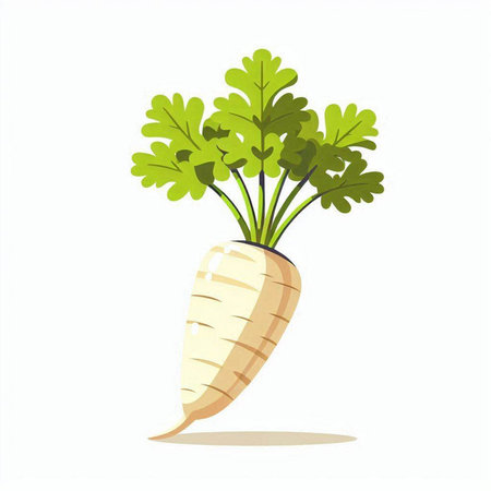 carrot with green leaves isolated on a white background. vector illustrationのイラスト素材