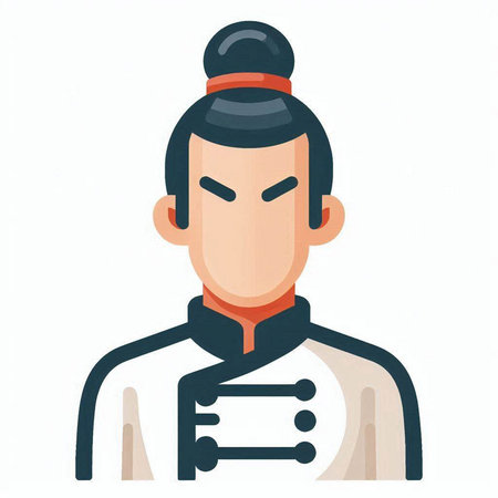 Illustration of a male character in a flat style on a white backgroundのイラスト素材