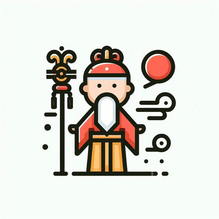 Vector illustration of a young man wearing glasses and a yellow shirt.のイラスト素材