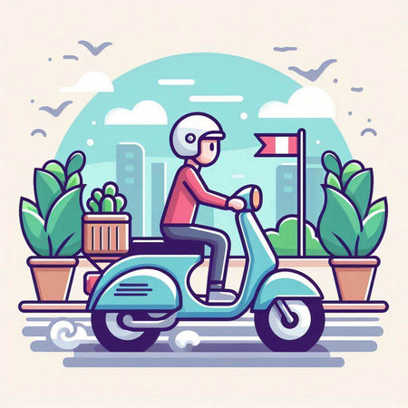 Winter clothes. Scarf. Knitted scarf. Vector illustration.のイラスト素材