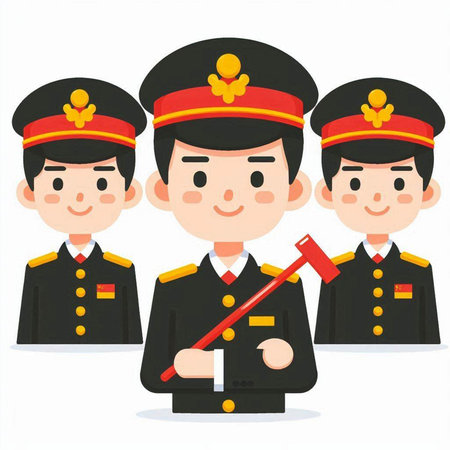 Portrait of a japanese man in traditional costume. Vector illustration.のイラスト素材