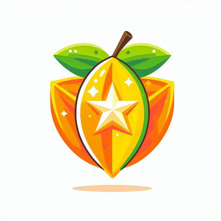 Mango fruit icon isolated on a white background. Vector illustration.のイラスト素材