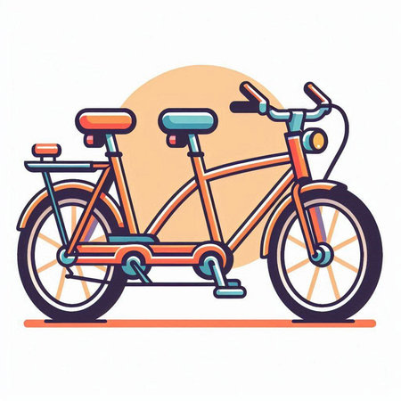 Bicycle icon. Vector illustration of a bicycle on a white background.のイラスト素材