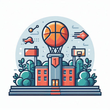 Basil vector illustration. Hand drawn plant in a pot. Isolated on white background.のイラスト素材