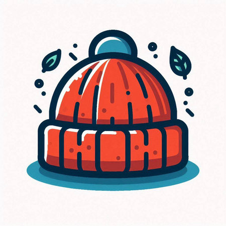 Winter hat. Vector illustration. Isolated object on white background.のイラスト素材