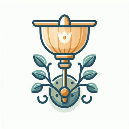 Lantern on a white background. Vector illustration in flat style.のイラスト素材