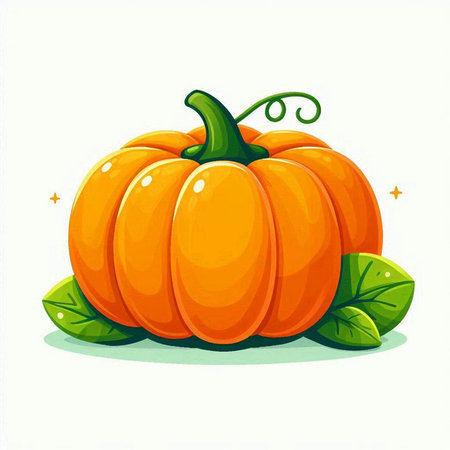 Illustration of a pumpkin on a white background. Vector illustration.のイラスト素材