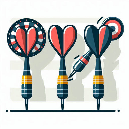 Darts in flat style. Vector illustration for your graphic design.のイラスト素材