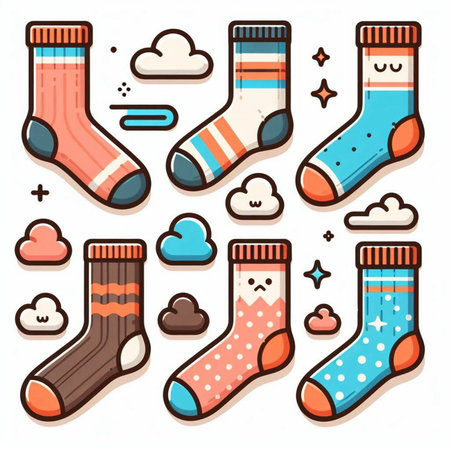 Set of cute dresses with flowers and floral elements. Vector illustration.のイラスト素材