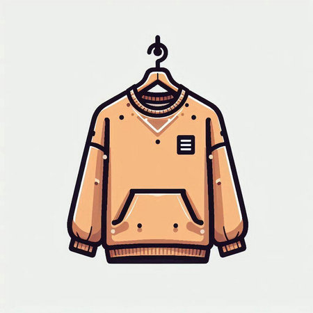 Illustration of a jacket on a hanger. Vector illustration.のイラスト素材