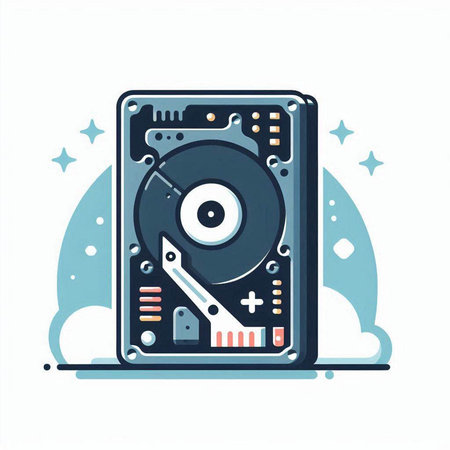 Vector illustration of a turntable on a white background. Flat style.のイラスト素材