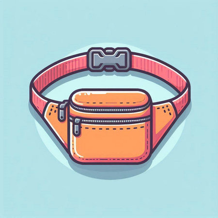 Ladies waist belt. Vector illustration in doodle style.のイラスト素材