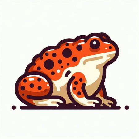 Frog vector icon. Cartoon illustration of frog vector icon for web designのイラスト素材