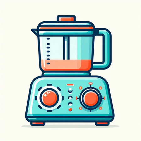 Kitchen blender icon. Flat illustration of kitchen blender vector icon for web designのイラスト素材